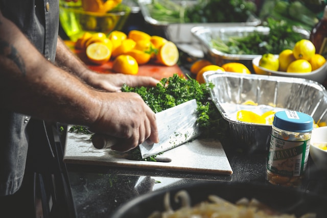 La cuisine d'un restaurant